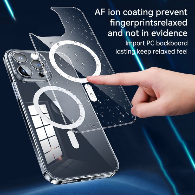 For iPhone 15 Pro SULADA Jingpin Series MagSafe All-inclusive Lens Electroplated TPU Phone Case(Transparent Black) by SULADA