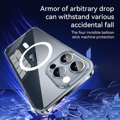 For iPhone 15 Pro SULADA Jingpin Series MagSafe All-inclusive Lens Electroplated TPU Phone Case(Transparent Black) by SULADA