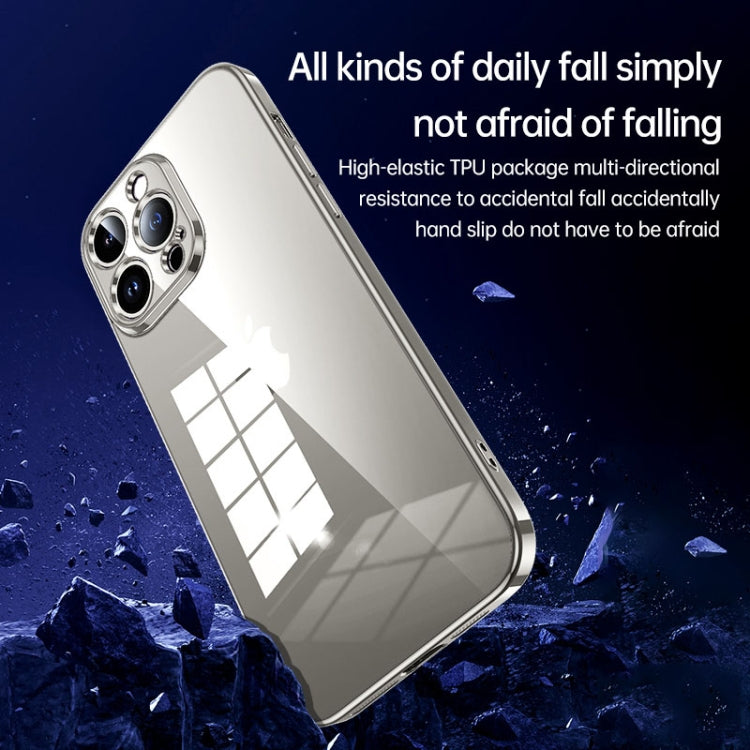 For iPhone 15 Pro SULADA Shine Through Series Plating TPU Transparent Phone Case(Gold) - iPhone 15 Pro Cases by SULADA | Online Shopping UK | buy2fix