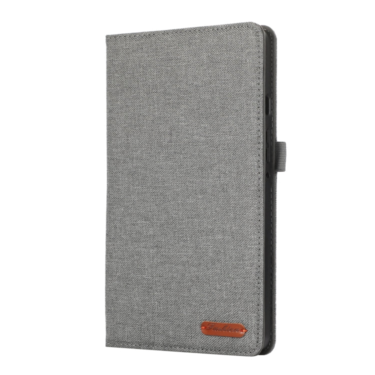 For Samsung Galaxy Tab A9 Fabric Texture Horizontal Flip Leather Tablet Case(Grey) - Other Galaxy Tab PC by buy2fix | Online Shopping UK | buy2fix