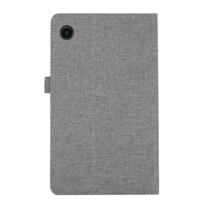 For Samsung Galaxy Tab A9 Fabric Texture Horizontal Flip Leather Tablet Case(Grey) - Other Galaxy Tab PC by buy2fix | Online Shopping UK | buy2fix