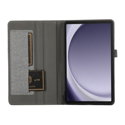For Samsung Galaxy Tab A9 Fabric Texture Horizontal Flip Leather Tablet Case(Grey) - Other Galaxy Tab PC by buy2fix | Online Shopping UK | buy2fix