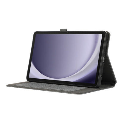 For Samsung Galaxy Tab A9 Fabric Texture Horizontal Flip Leather Tablet Case(Grey) - Other Galaxy Tab PC by buy2fix | Online Shopping UK | buy2fix