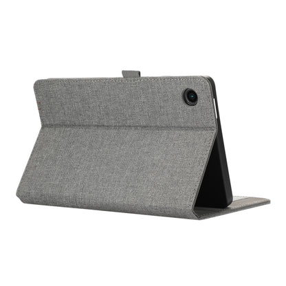 For Samsung Galaxy Tab A9 Fabric Texture Horizontal Flip Leather Tablet Case(Grey) - Other Galaxy Tab PC by buy2fix | Online Shopping UK | buy2fix