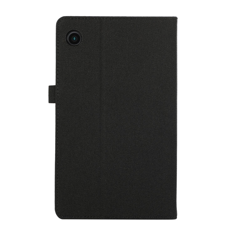 For Samsung Galaxy Tab A9+ Fabric Texture Horizontal Flip Leather Tablet Case(Black) - Other Galaxy Tab PC by buy2fix | Online Shopping UK | buy2fix
