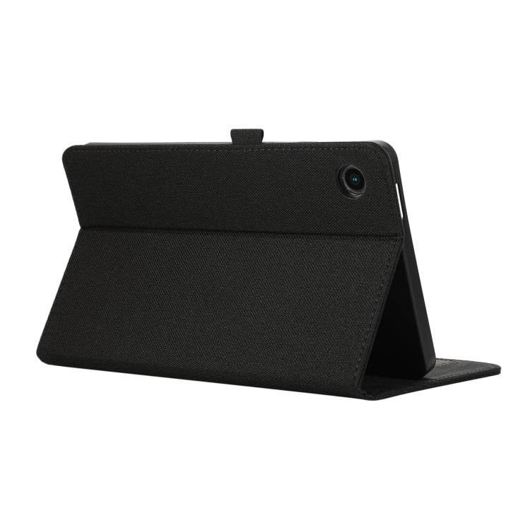 For Samsung Galaxy Tab A9+ Fabric Texture Horizontal Flip Leather Tablet Case(Black) - Other Galaxy Tab PC by buy2fix | Online Shopping UK | buy2fix
