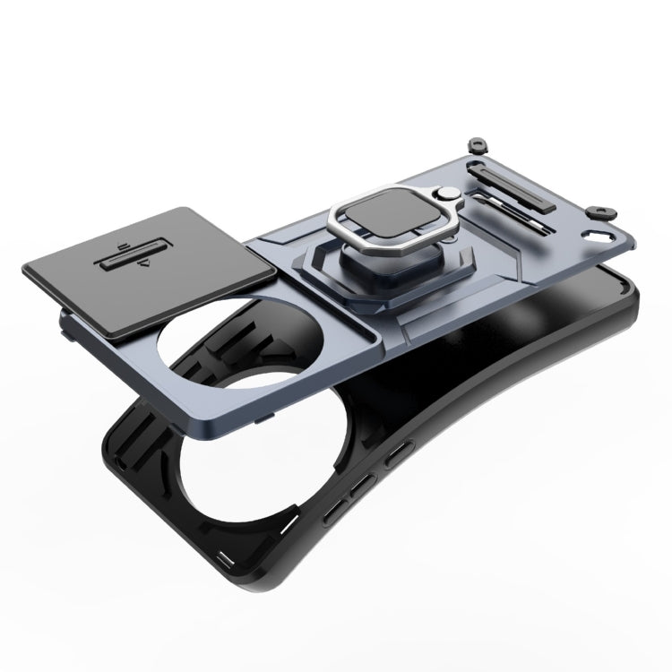 For OnePlus 13 5G Sliding Camshield TPU + PC Shockproof Phone Case with Holder(Black) - OnePlus Cases by buy2fix | Online Shopping UK | buy2fix