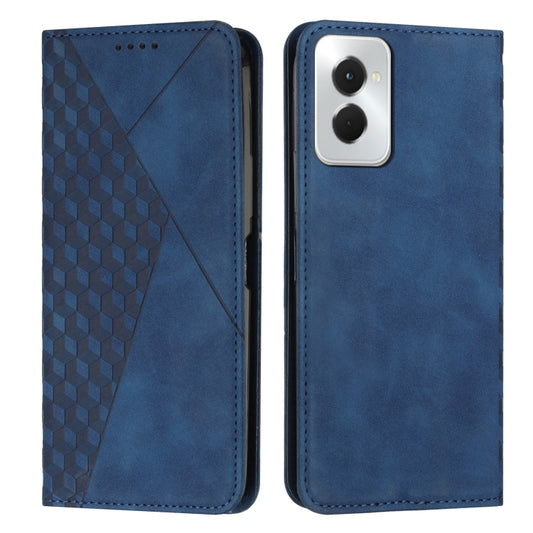 For Motorola Moto G Power 5G 2024 Diamond Splicing Skin Feel Magnetic Leather Phone Case(Blue) by buy2fix