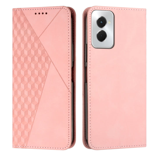For Motorola Moto G Power 5G 2024 Diamond Splicing Skin Feel Magnetic Leather Phone Case(Rose Gold) by buy2fix