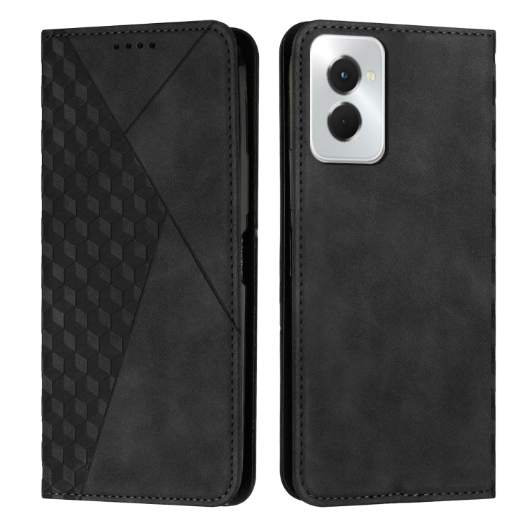 For Motorola Moto G Power 5G 2024 Diamond Splicing Skin Feel Magnetic Leather Phone Case(Black) by buy2fix