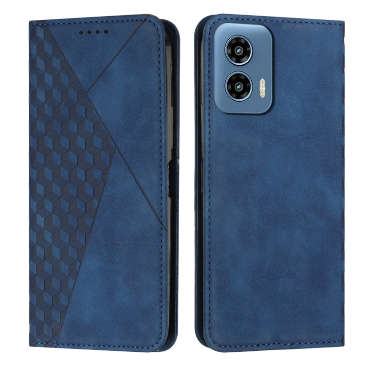 For Motorola Moto G Play 5G 2024 / G 5G 2024 Diamond Splicing Skin Feel Magnetic Leather Phone Case(Blue) by buy2fix