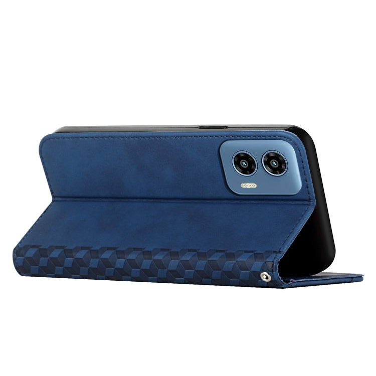For Motorola Moto G Play 5G 2024 / G 5G 2024 Diamond Splicing Skin Feel Magnetic Leather Phone Case(Blue) by buy2fix