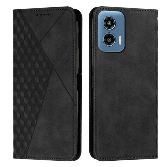 For Motorola Moto G Play 5G 2024 / G 5G 2024 Diamond Splicing Skin Feel Magnetic Leather Phone Case(Black) by buy2fix