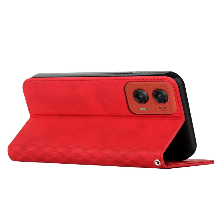 For Motorola Moto G Stylus 5G 2024 Diamond Splicing Skin Feel Magnetic Leather Phone Case(Red) by buy2fix