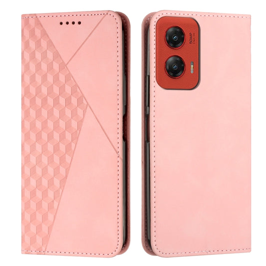 For Motorola Moto G Stylus 5G 2024 Diamond Splicing Skin Feel Magnetic Leather Phone Case(Rose Gold) by buy2fix