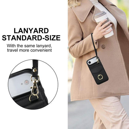 For iPhone Air Ring Holder RFID Card Slot Phone Case(Black) - iPhone Air Cases by buy2fix | Online Shopping UK | buy2fix