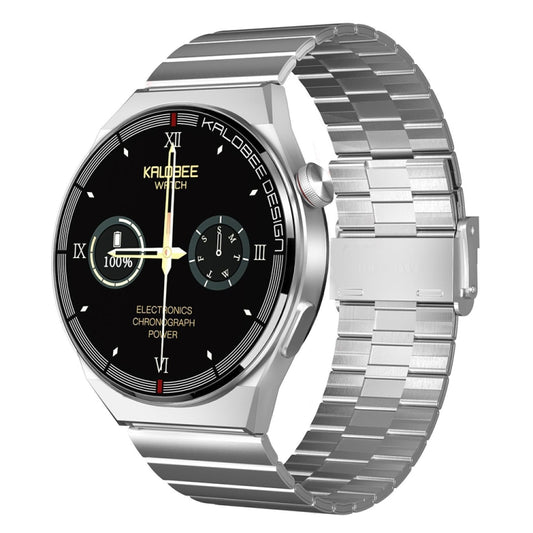 1.3 inch Bamboo Steel Band IP68 Waterproof Smart Watch Support Bluetooth Call(Silver) - Smart Watches by buy2fix | Online Shopping UK | buy2fix