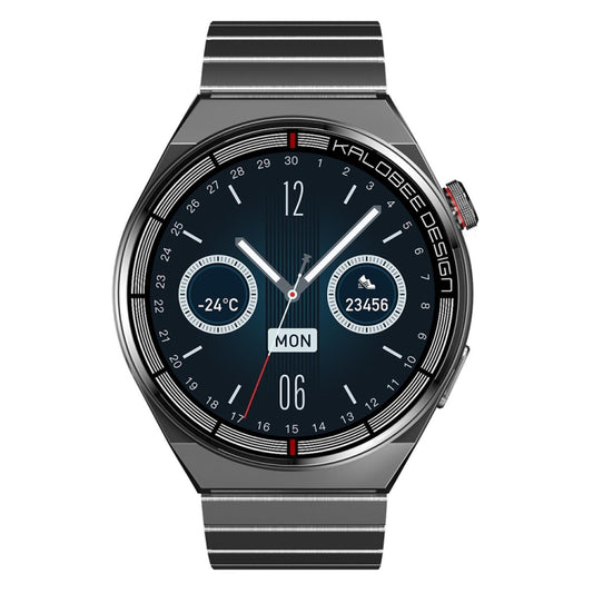 1.3 inch Bamboo Steel Band IP68 Waterproof Smart Watch Support Bluetooth Call(Black) by buy2fix