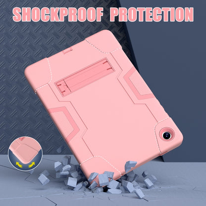 For Samsung Galaxy Tab A9+ Contrast Color Silicone PC Tablet Case with Holder(Rose Gold) - Galaxy Tab A9+ by buy2fix | Online Shopping UK | buy2fix