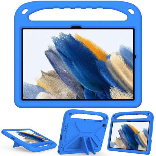 For Samsung Galaxy Tab Tab A11+ / A9+ Handle EVA Shockproof Tablet Case with Holder(Blue)