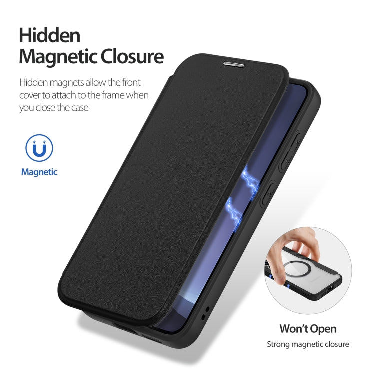 For Samsung Galaxy S25 5G DUX DUCIS Skin X Pro Series Magsafe PC + TPU Phone Leather Case(Black) by DUX DUCIS