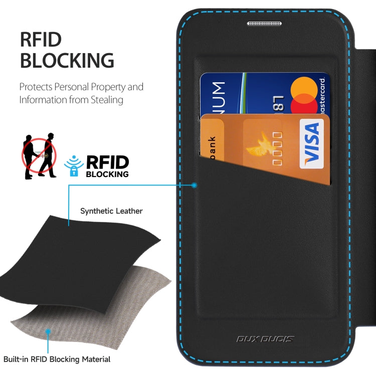 For Samsung Galaxy S25 5G DUX DUCIS Skin X Pro Series Magsafe PC + TPU Phone Leather Case(Black) by DUX DUCIS