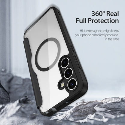 For Samsung Galaxy S25 5G DUX DUCIS Skin X Pro Series Magsafe PC + TPU Phone Leather Case(Black) by DUX DUCIS