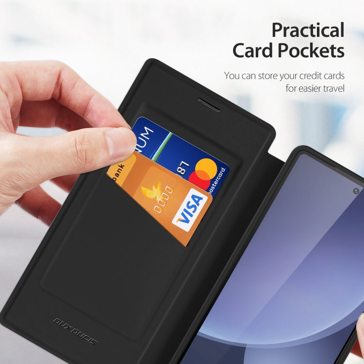 For Samsung Galaxy S25 Ultra 5G DUX DUCIS Skin X Pro Series Magsafe PC + TPU Phone Leather Case(Black) by DUX DUCIS