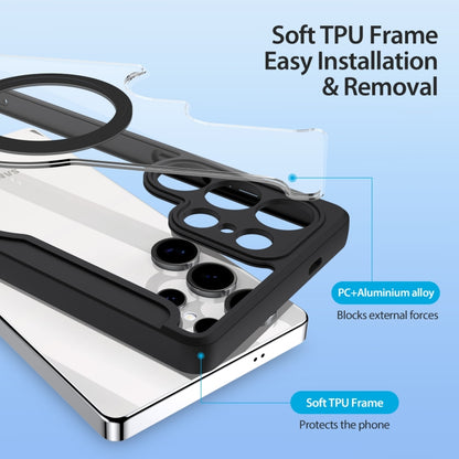 For Samsung Galaxy S25 Ultra 5G DUX DUCIS Skin X Pro Series Magsafe PC + TPU Phone Leather Case(Black) by DUX DUCIS