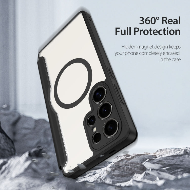 For Samsung Galaxy S25 Ultra 5G DUX DUCIS Skin X Pro Series Magsafe PC + TPU Phone Leather Case(Black) by DUX DUCIS