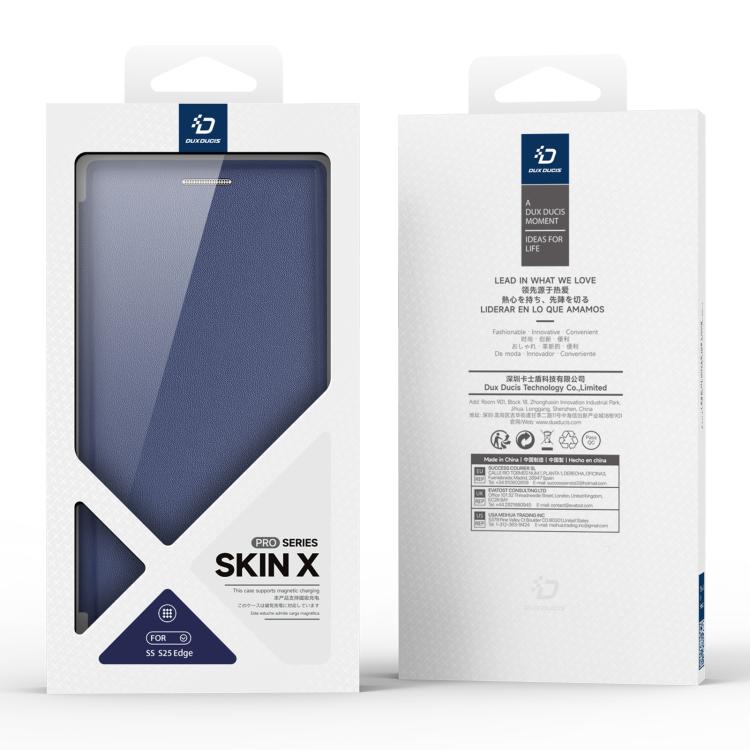 For Samsung Galaxy S25 Edge 5G DUX DUCIS Skin X Pro Series Magsafe PC + TPU Phone Leather Case(Blue) - Galaxy S25 Edge 5G Cases by DUX DUCIS | Online Shopping UK | buy2fix