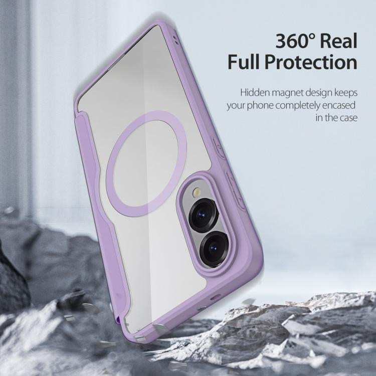 For Samsung Galaxy S25 Edge 5G DUX DUCIS Skin X Pro Series Magsafe PC + TPU Phone Leather Case(Purple) - Galaxy S25 Edge 5G Cases by DUX DUCIS | Online Shopping UK | buy2fix