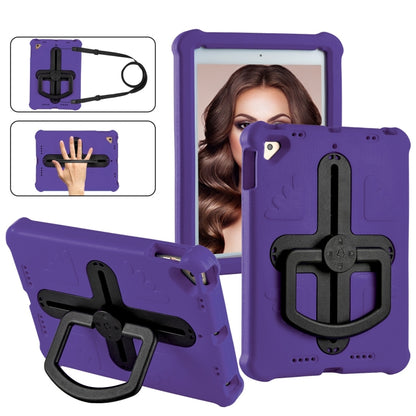 For iPad Air 2 / 9.7 2017 / 2018 Shield 360 Rotation Handle EVA Shockproof PC Tablet Case(Purple Black) - iPad 9.7 (2018) & (2017) Cases by buy2fix | Online Shopping UK | buy2fix