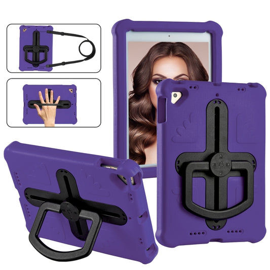 For iPad Air 2 / 9.7 2017 / 2018 Shield 360 Rotation Handle EVA Shockproof PC Tablet Case(Purple Black) - iPad 9.7 (2018) & (2017) Cases by buy2fix | Online Shopping UK | buy2fix