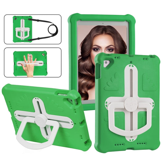 For iPad Air 2 / 9.7 2017 / 2018 Shield 360 Rotation Handle EVA Shockproof PC Tablet Case(Green Beige) - iPad 9.7 (2018) & (2017) Cases by buy2fix | Online Shopping UK | buy2fix