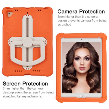 For iPad Air 2 / 9.7 2017 / 2018 Shield 360 Rotation Handle EVA Shockproof PC Tablet Case(Orange Beige) - iPad 9.7 (2018) & (2017) Cases by buy2fix | Online Shopping UK | buy2fix