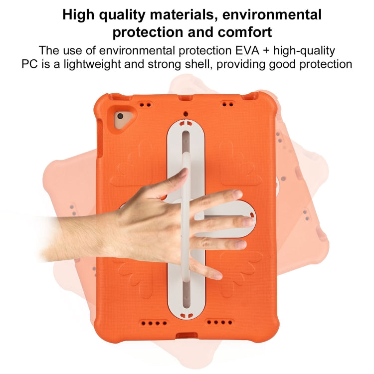 For iPad Air 2 / 9.7 2017 / 2018 Shield 360 Rotation Handle EVA Shockproof PC Tablet Case(Orange Beige) - iPad 9.7 (2018) & (2017) Cases by buy2fix | Online Shopping UK | buy2fix