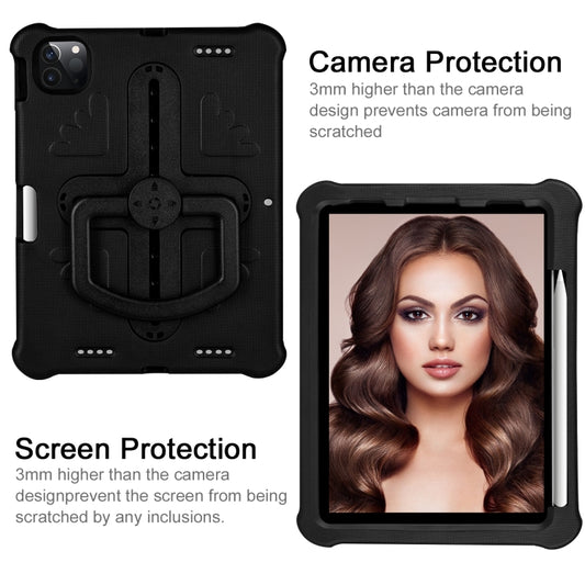 For iPad Air 11 2024  / 2025 Shield 360 Rotation Handle EVA Shockproof PC Tablet Case(Black) - iPad Air 11 2025 / 2024 Cases by buy2fix | Online Shopping UK | buy2fix