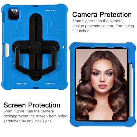 For iPad Air 11 2024  / 2025 Shield 360 Rotation Handle EVA Shockproof PC Tablet Case(Blue Black) - iPad Air 11 2025 / 2024 Cases by buy2fix | Online Shopping UK | buy2fix