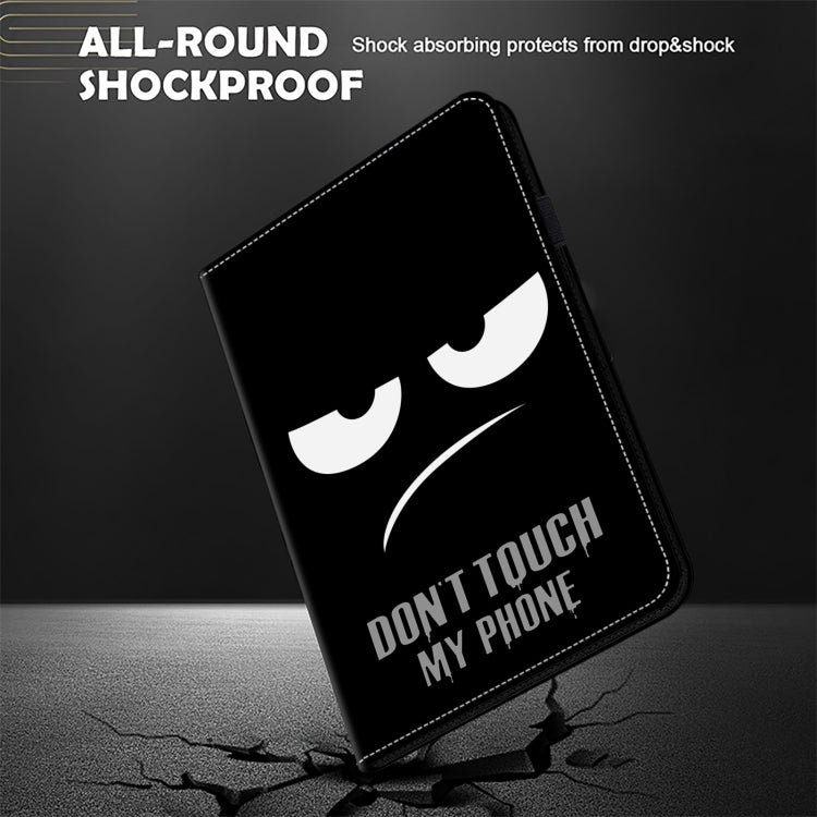 For Samsung Galaxy Tab A 10.1 2019 Crystal Texture Painted Leather Tablet Case(Dont Touch My Phone) by buy2fix