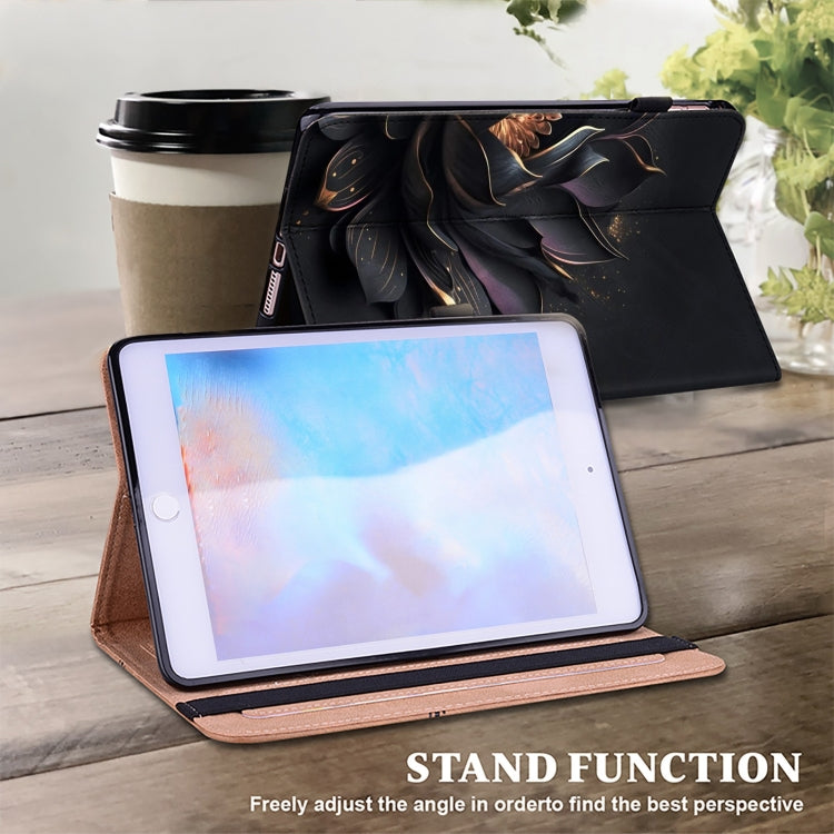 For Samsung Galaxy Tab A7 Lite 8.7 Crystal Texture Painted Leather Tablet Case(Purple Lotus) by buy2fix