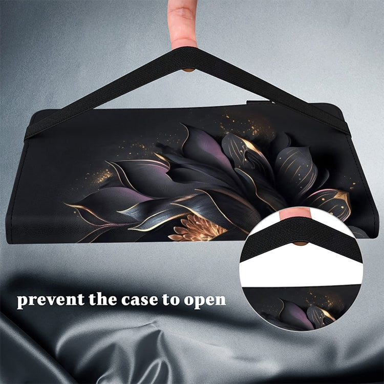 For Samsung Galaxy Tab A7 Lite 8.7 Crystal Texture Painted Leather Tablet Case(Purple Lotus) by buy2fix