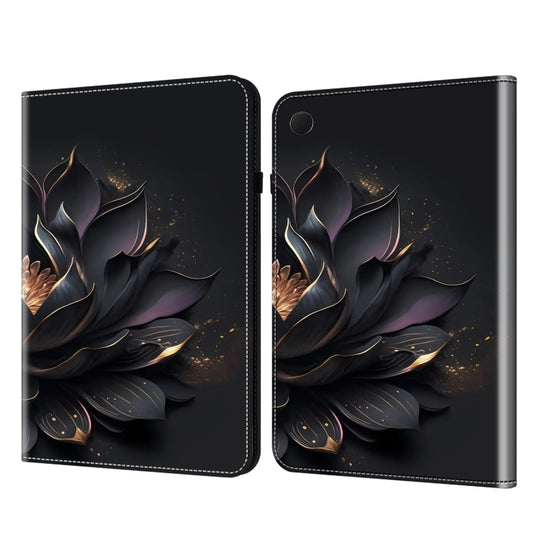 For Samsung Galaxy Tab A11+ / A9+ Crystal Texture Painted Leather Tablet Case(Purple Lotus)