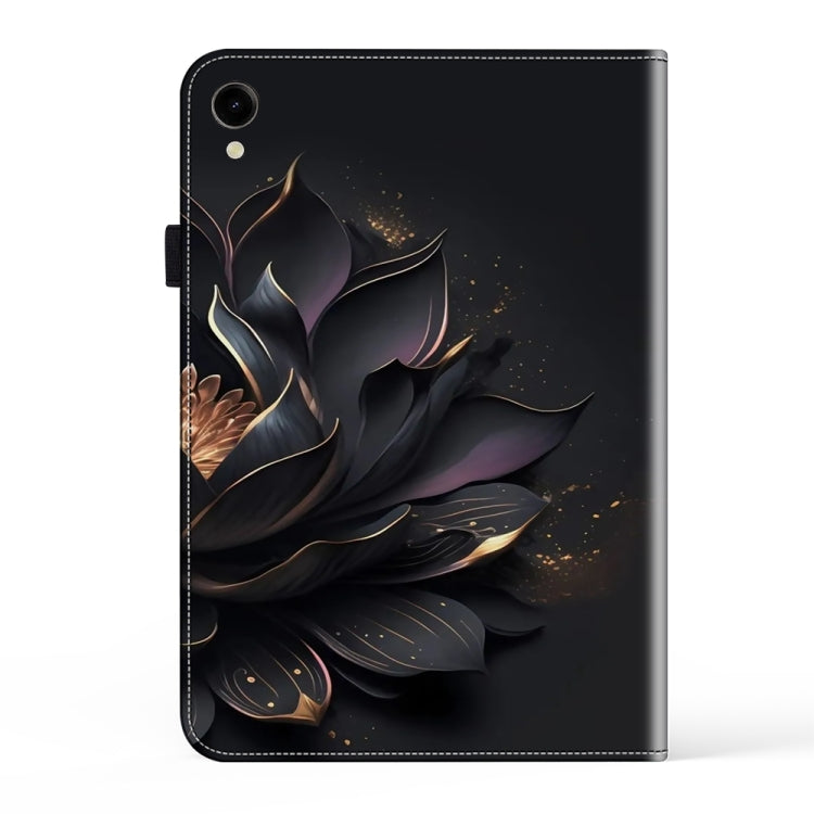 For Samsung Galaxy Tab S9 / S9 FE Crystal Texture Painted Leather Tablet Case(Purple Lotus) - Galaxy Tab S9 FE by buy2fix | Online Shopping UK | buy2fix