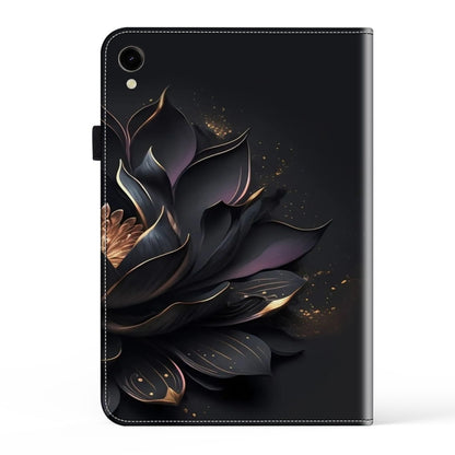 For Samsung Galaxy Tab S9 / S9 FE Crystal Texture Painted Leather Tablet Case(Purple Lotus) - Galaxy Tab S9 FE by buy2fix | Online Shopping UK | buy2fix