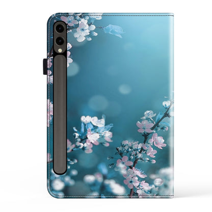 For Samsung Galaxy Tab S9+ / S9 FE+ Crystal Texture Painted Leather Tablet Case(Plum Bossom) by buy2fix