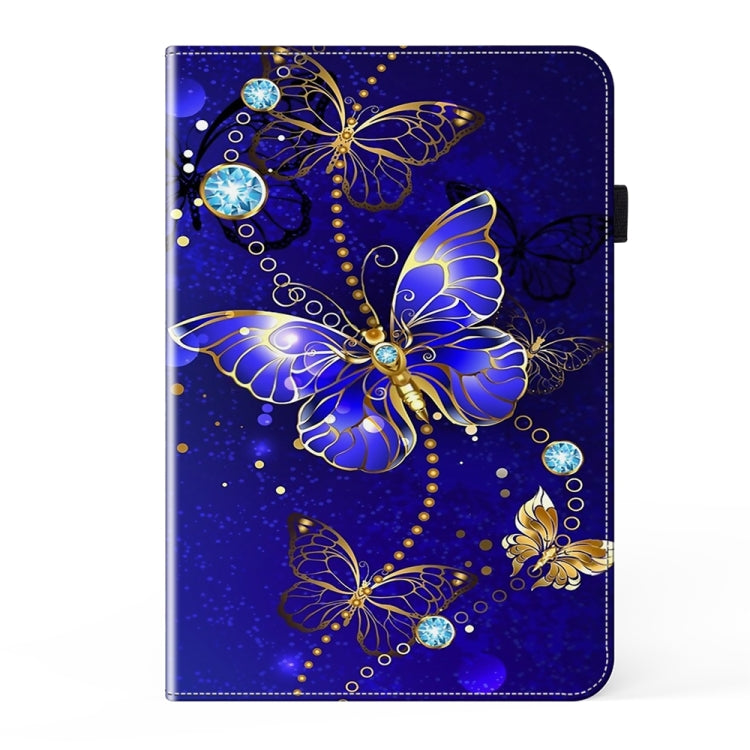 For Samsung Galaxy Tab S9+ / S9 FE+ Crystal Texture Painted Leather Tablet Case(Diamond Butterflies) by buy2fix