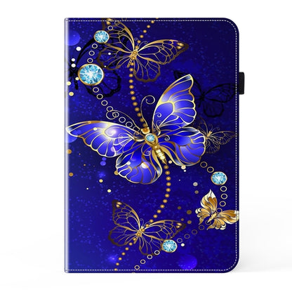 For Samsung Galaxy Tab S9+ / S9 FE+ Crystal Texture Painted Leather Tablet Case(Diamond Butterflies) by buy2fix