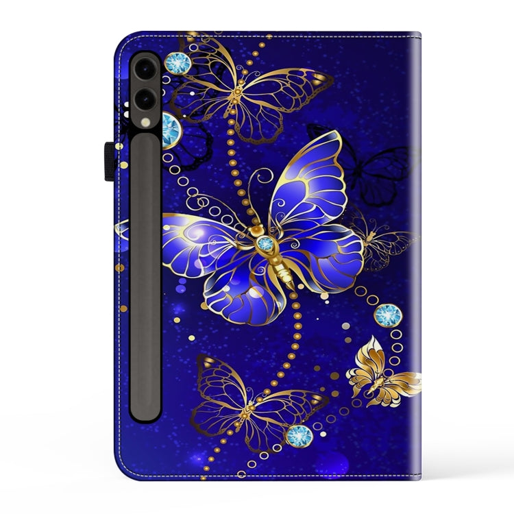 For Samsung Galaxy Tab S9+ / S9 FE+ Crystal Texture Painted Leather Tablet Case(Diamond Butterflies) by buy2fix