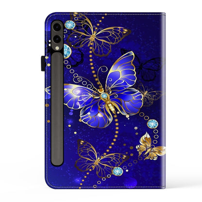 For Samsung Galaxy Tab S9+ / S9 FE+ Crystal Texture Painted Leather Tablet Case(Diamond Butterflies) by buy2fix